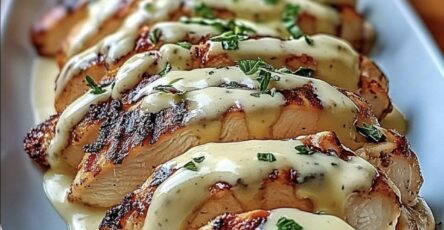 Juicy Baked Caesar Chicken with Parmesan Sauce