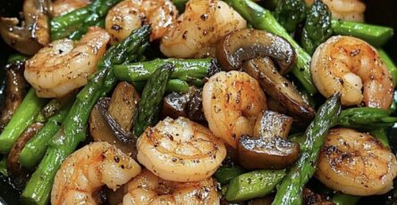 Shrimp and Asparagus Stir-Fry with Mushrooms