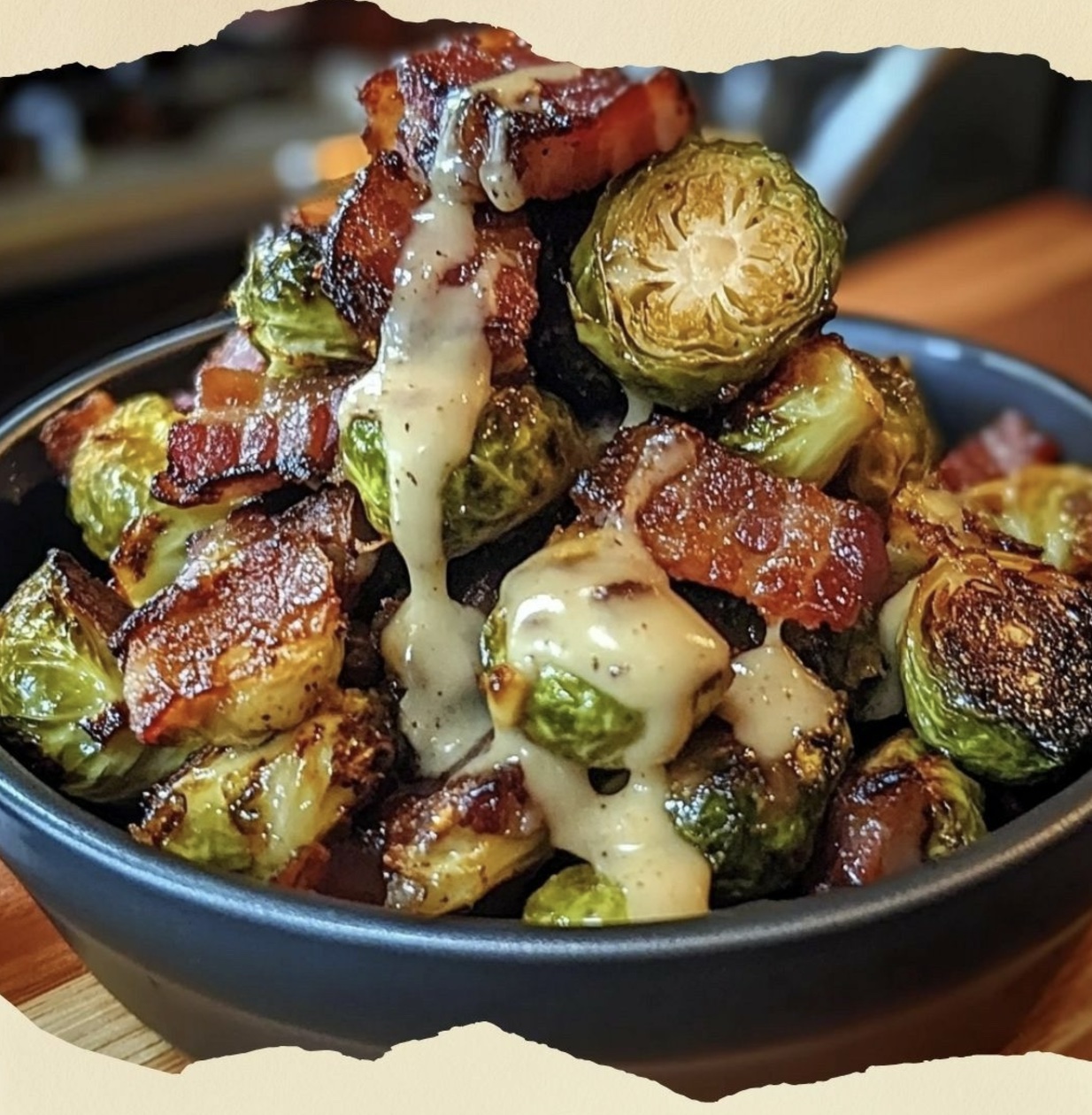 Honey-Glazed Roasted Brussels Sprouts with Bacon